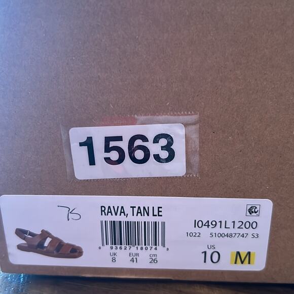 Vince Rava Strappy Fisherman Leather Sandals Minimal Sophisticated Tan NEW 10 - Picture 13 of 13